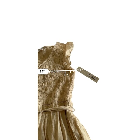 Luxology Sleeveless Smocked Bodice Long Dress S cottage core prairie coquette - Picture 8 of 12